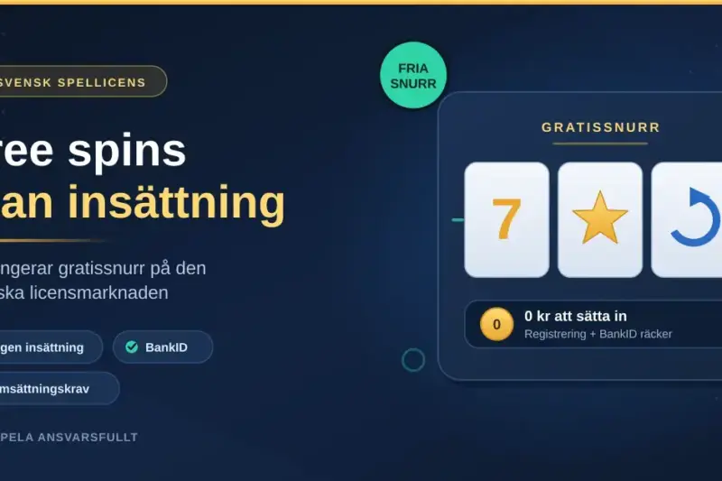 Free spins utan insättning – så fungerar gratissnurr på svensk licens