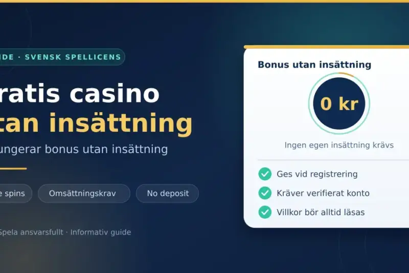 Gratis casino utan insättning – så fungerar bonus utan insättning