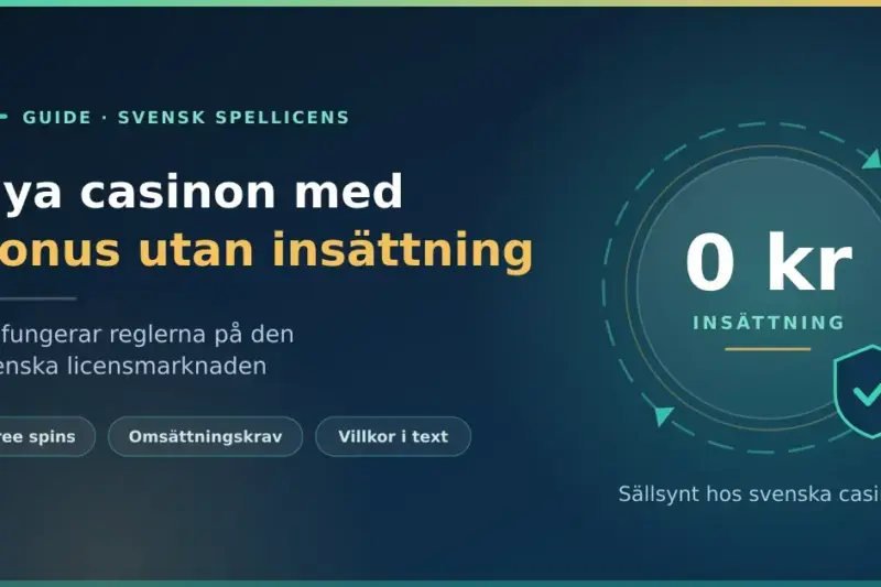 Nya casinon med bonus utan insättning – så fungerar det i Sverige