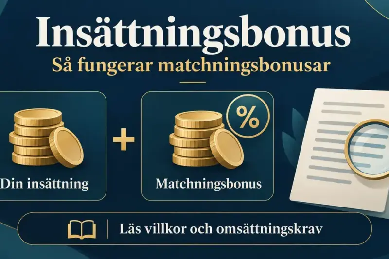 Insättningsbonus på casino – så fungerar matchningsbonusar i Sverige